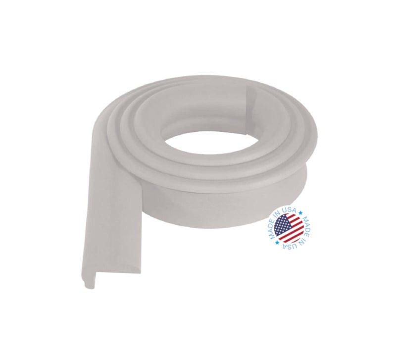 KidKusion Jumbo Edge Cushion | 6Ft | Taupe | Made in USA | Child Safety Edge Guard  Babyproof Furniture Bumper - Image 1